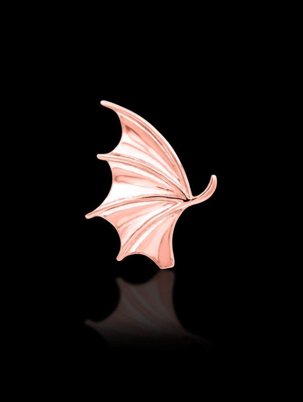 Battie Threadless End from Junipurr in Rose Gold Left Facing